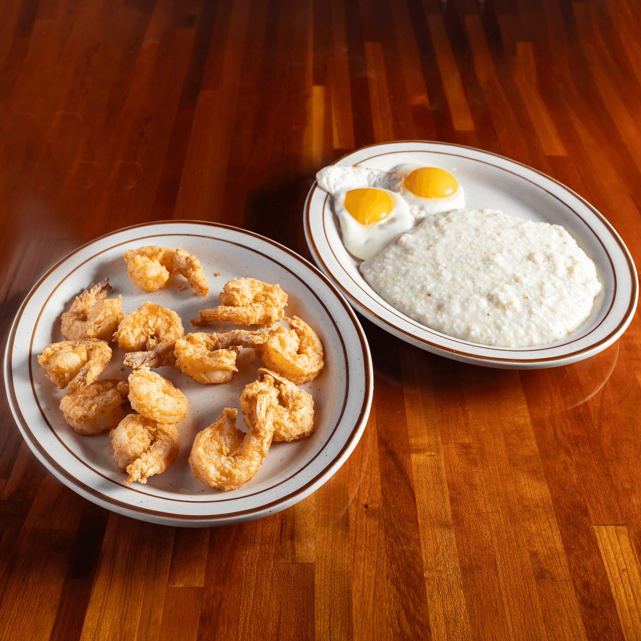 Fried Shrimp & Grits.