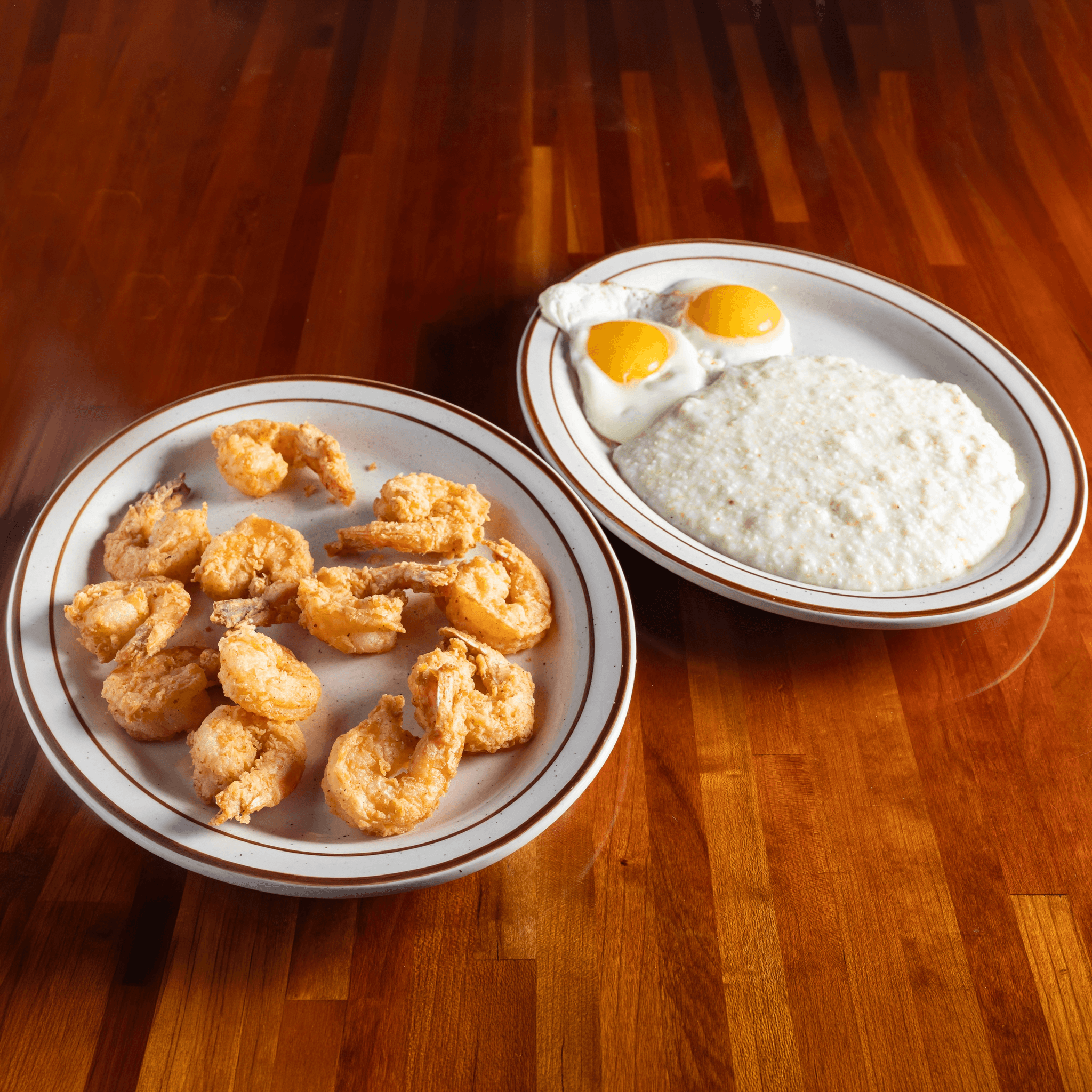 Fried Shrimp & Grits.