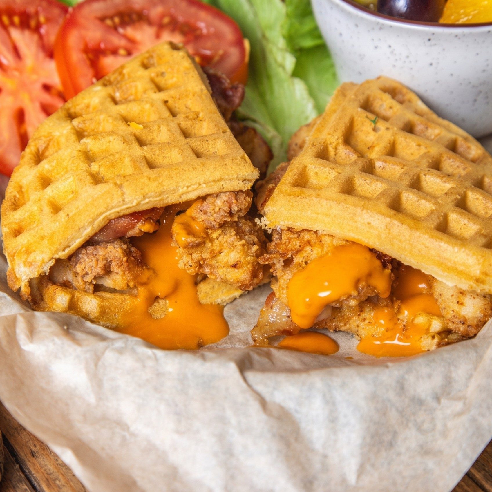 Waffle Sandwich.