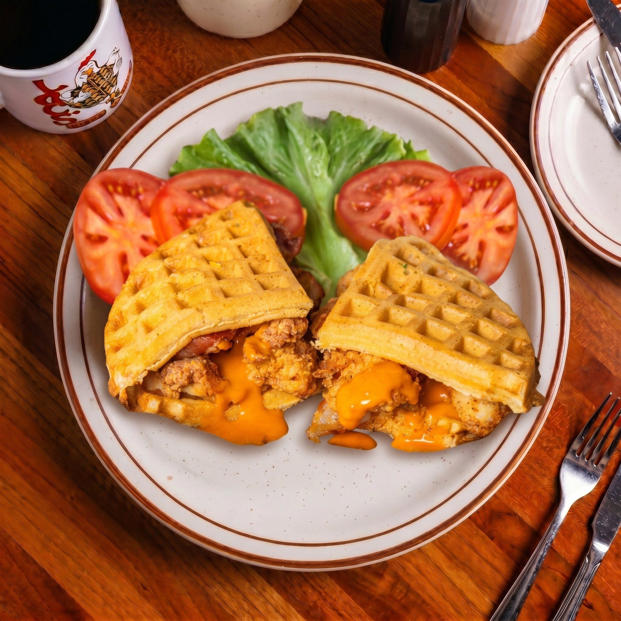 Waffle Sandwich.