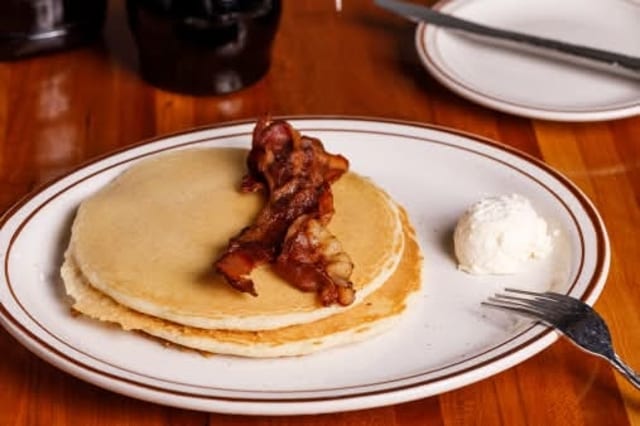 Waffle with Meat.